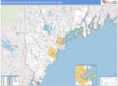 Portland-South Portland Metro Area Digital Map Basic Style